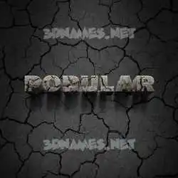 popular in Cracked Stone style - 3D name wallpaper
