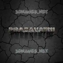prabavathi in Cracked Stone style - 3D name wallpaper