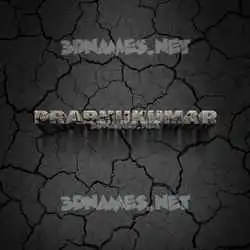 prabhukumar in Cracked Stone style - 3D name wallpaper