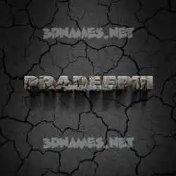 pradeepti in Cracked Stone style - 3D name wallpaper