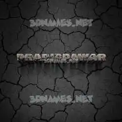 pradippawar in Cracked Stone style - 3D name wallpaper