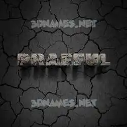 prafful in Cracked Stone style - 3D name wallpaper