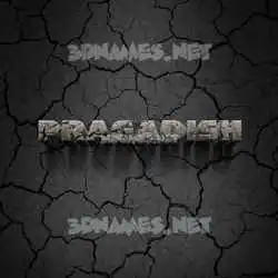 pragadish in Cracked Stone style - 3D name wallpaper