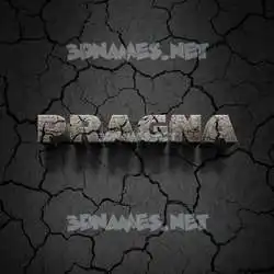pragna in Cracked Stone style - 3D name wallpaper