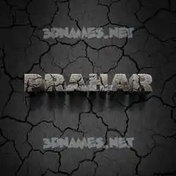 prahar in Cracked Stone style - 3D name wallpaper