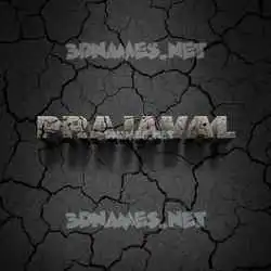 prajaval in Cracked Stone style - 3D name wallpaper
