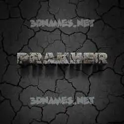 prakher in Cracked Stone style - 3D name wallpaper