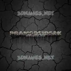 pramodsidsak in Cracked Stone style - 3D name wallpaper
