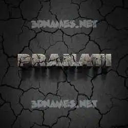 pranati in Cracked Stone style - 3D name wallpaper