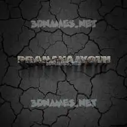 pranayajyoth in Cracked Stone style - 3D name wallpaper