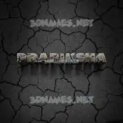 prapiksha in Cracked Stone style - 3D name wallpaper