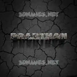 prarthan in Cracked Stone style - 3D name wallpaper