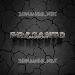 prasanto in Cracked Stone style - 3D name wallpaper