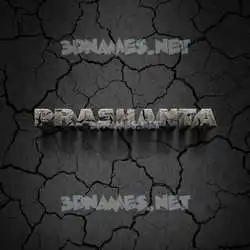 prashanta in Cracked Stone style - 3D name wallpaper