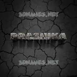 prashika in Cracked Stone style - 3D name wallpaper
