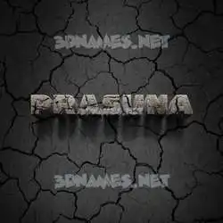 prasuna in Cracked Stone style - 3D name wallpaper