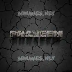 praveem in Cracked Stone style - 3D name wallpaper