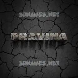pravina in Cracked Stone style - 3D name wallpaper