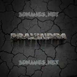 pravindra in Cracked Stone style - 3D name wallpaper
