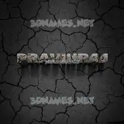 pravinraj in Cracked Stone style - 3D name wallpaper