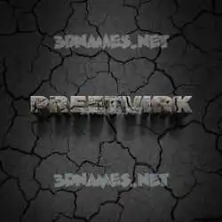 preetvirk in Cracked Stone style - 3D name wallpaper