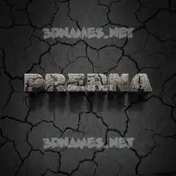 prerna in Cracked Stone style - 3D name wallpaper