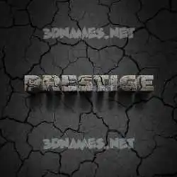prestige in Cracked Stone style - 3D name wallpaper