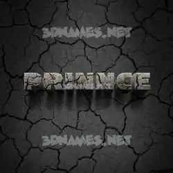 prinnce in Cracked Stone style - 3D name wallpaper