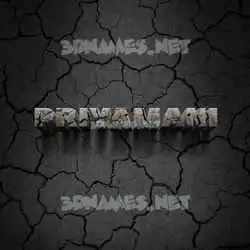 priyamani in Cracked Stone style - 3D name wallpaper
