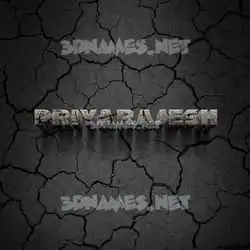 priyarajesh in Cracked Stone style - 3D name wallpaper