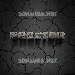 proctor in Cracked Stone style - 3D name wallpaper