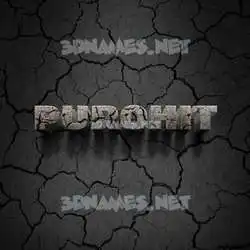 purohit in Cracked Stone style - 3D name wallpaper