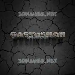 qasimshah in Cracked Stone style - 3D name wallpaper