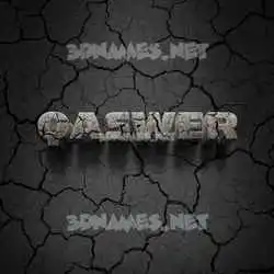 qaswer in Cracked Stone style - 3D name wallpaper
