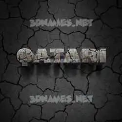 qatari in Cracked Stone style - 3D name wallpaper