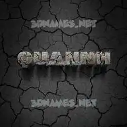 quannh in Cracked Stone style - 3D name wallpaper