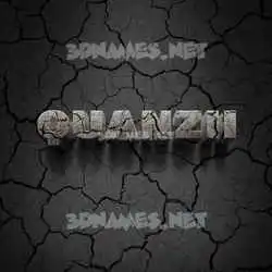 quanzii in Cracked Stone style - 3D name wallpaper