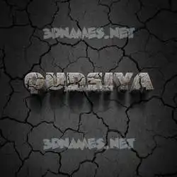 qudsiya in Cracked Stone style - 3D name wallpaper