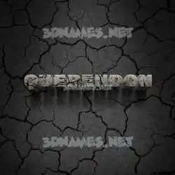querendon in Cracked Stone style - 3D name wallpaper