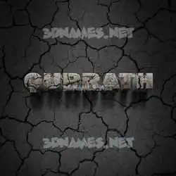 qurrath in Cracked Stone style - 3D name wallpaper