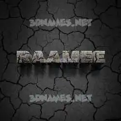 raamee in Cracked Stone style - 3D name wallpaper