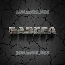 rabeea in Cracked Stone style - 3D name wallpaper