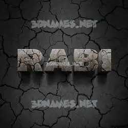 rabi in Cracked Stone style - 3D name wallpaper