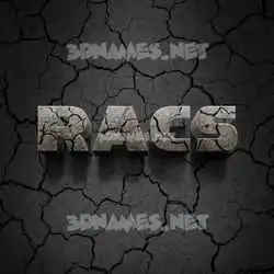 racs in Cracked Stone style - 3D name wallpaper