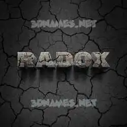 radox in Cracked Stone style - 3D name wallpaper