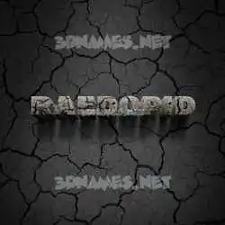 raedopid in Cracked Stone style - 3D name wallpaper