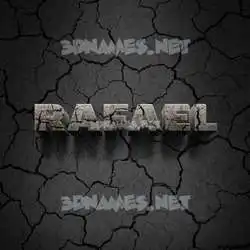 rafael in Cracked Stone style - 3D name wallpaper