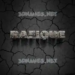 rafique in Cracked Stone style - 3D name wallpaper