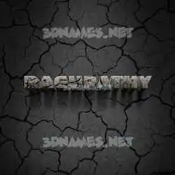 ragupathy in Cracked Stone style - 3D name wallpaper
