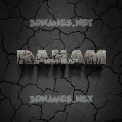 raham in Cracked Stone style - 3D name wallpaper